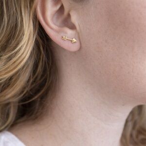 Chic Gold Arrow Earrings